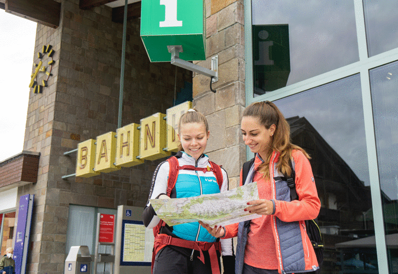 Direkt vom Bahnhof in die Berge