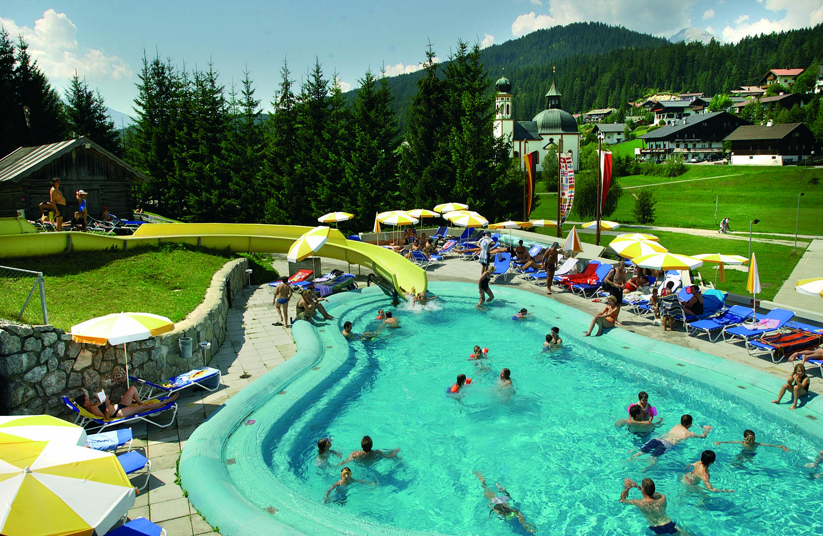 Das Olympiabad in Seefeld